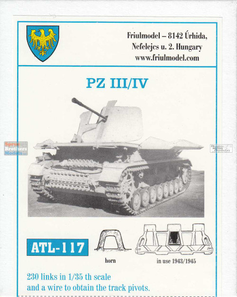 FRUATL117 1:35 Friulmodel Track Link Set - Panzer III/IV (230 links)