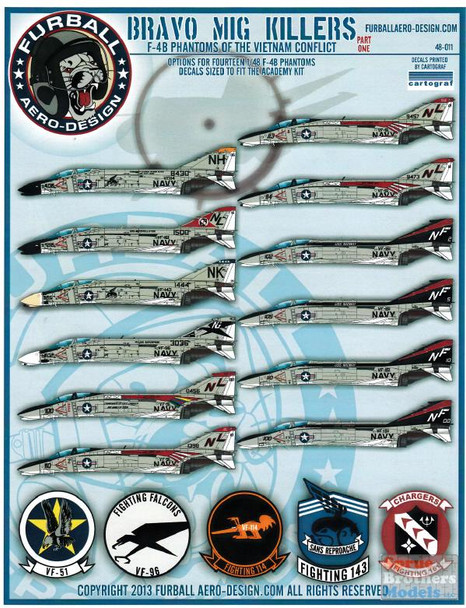 FUR48011 1:48 Furball Aero Design F-4B Phantom II Bravo MIG Killers Pt 1