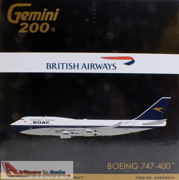 GEMG20834 1:200 Gemini Jets British Airways Boeing 747-400 Reg #G-BYGC (pre-painted/pre-built)