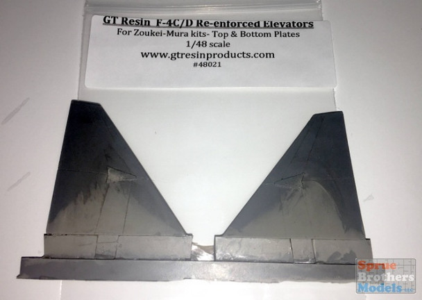 GTR48021 1:48 GT Resin F-4C F-4D Phantom II Reinforced Elevators-Top & Bottom Plates (ZKM kit)