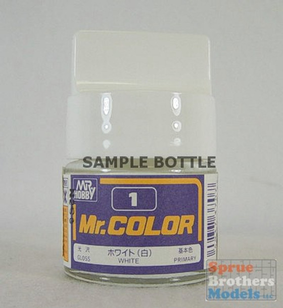 GUNC062 White (flat) - Gunze Sangyo Mr Color Paint Line 10ml #C062