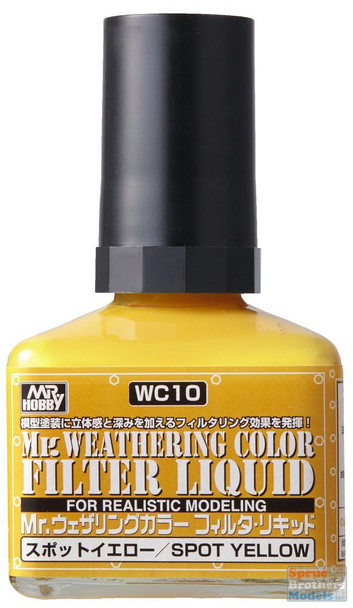 GUNWC10 Gunze Sangyo Mr Weathering Color Filter Liquid - Spot Yellow 40ml