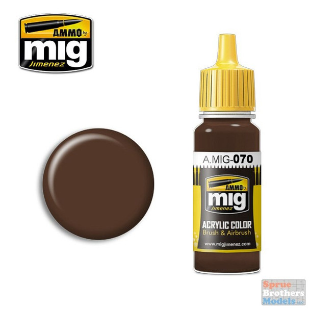 AMM0070 AMMO by Mig Acrylic Color - Medium Brown  (17ml bottle)