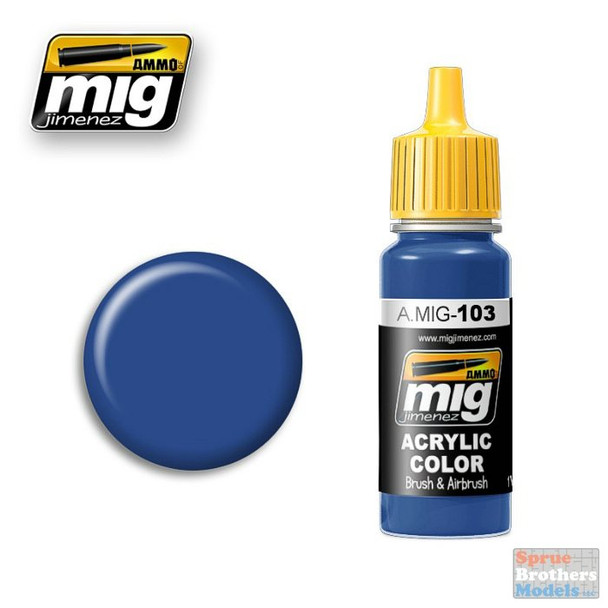 AMM0103 AMMO by Mig Acrylic Color - Medium Blue (17ml bottle)