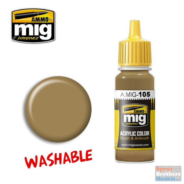 AMM0105 AMMO by Mig Acrylic Color - Washable Dust RAL8000 (17ml bottle)