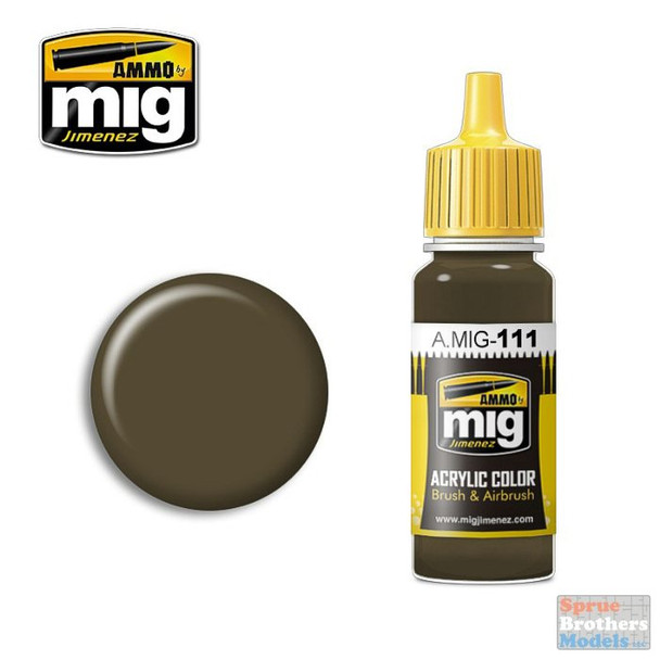 AMM0111 AMMO by Mig Acrylic Color - SCC 2 (British 1941-44 Service Drab)  (17ml bottle)