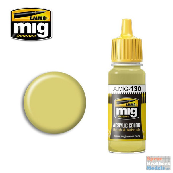 AMM0130 AMMO by Mig Acrylic Color - Faded Yellow (17ml bottle)