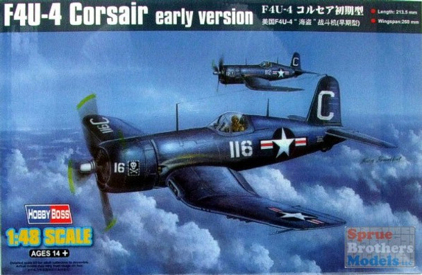 HBS80386 1:48 Hobby Boss F4U-4 Corsair Early #80386