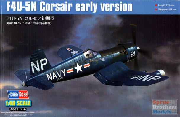 HBS80390 1:48 Hobby Boss F4U-5N Corsair Early Version