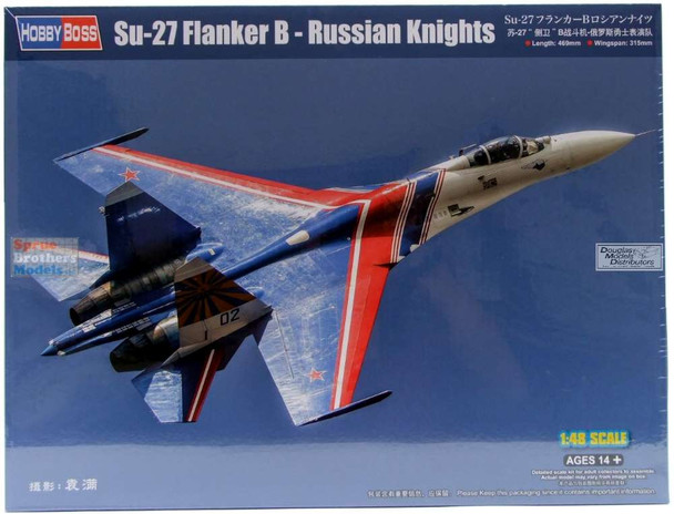 HBS81776 1:48 Hobby Boss Su-27 Flanker B Russian Knights