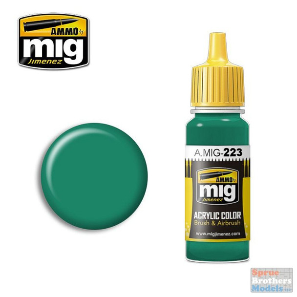 AMM0223 AMMO by Mig Acrylic Color - Interior Turquoise Green  (17ml bottle)