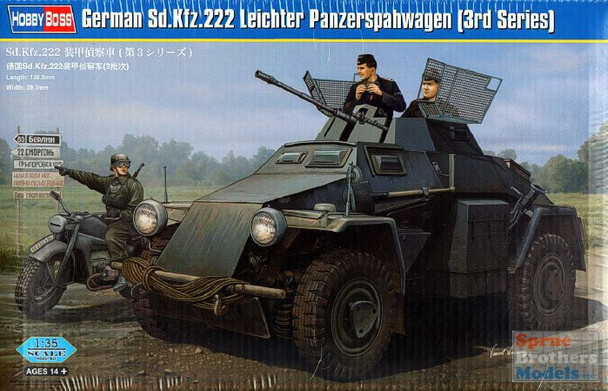 HBS83816 1:35 Hobby Boss German Sd.Kfz.222 Leighter Panzerspahwagen (3rd Series)