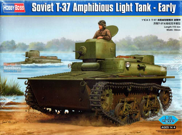 HBS83818 1:35 Hobby Boss Soviet T-37 Amphibious Light Tank Early