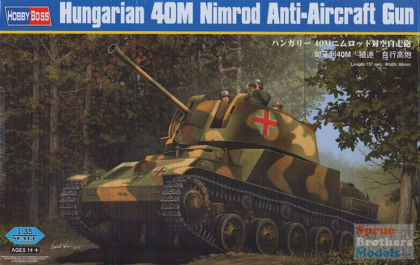 HBS83829 1:35 Hobby Boss Hungarian 40M Nimrod Anti-Aircraft Gun