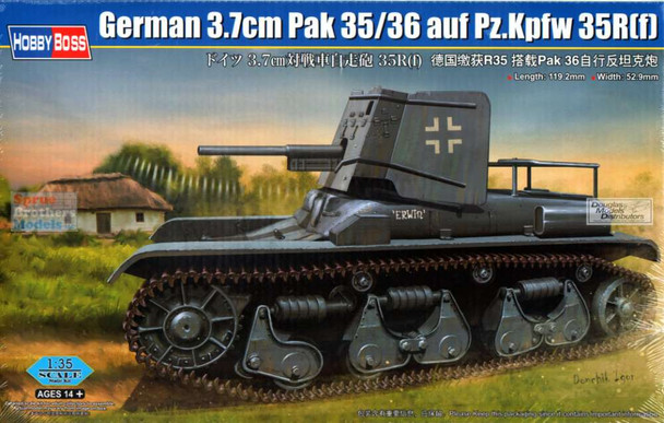 HBS83895 1:35 Hobby Boss German 3.7cm Pak 35/36 auf Pz.Kpfw 35R(f)