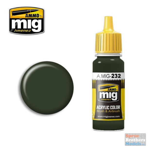 AMM0232 AMMO by Mig Acrylic Color - RLM 70 Schwartzgrun (17ml bottle)