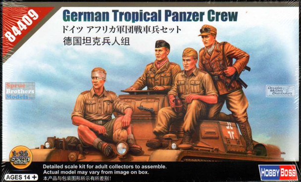 HBS84409 1:35 Hobby Boss Figure Set - German Tropical Panzer Crew