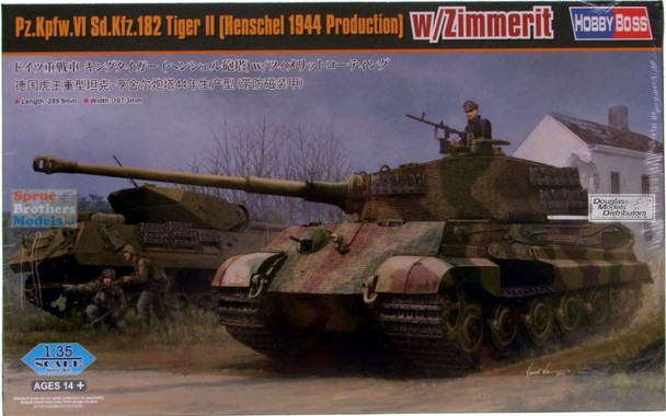 HBS84531 1:35 Hobby Boss Pz.Kpfw.VI Sd.Kfz.182 Tiger II (Henschel 1944 Production) with Zimmerit