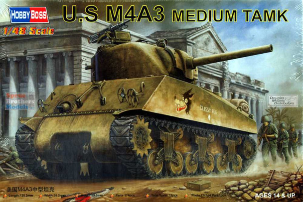 HBS84803 1:48 Hobby Boss US M4A3 Sherman Tank