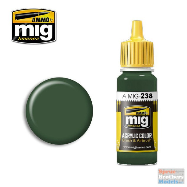 AMM0238 AMMO by Mig Acrylic Color - FS34092 Medium Green (17ml bottle)