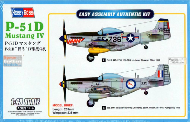 HBS85806 1:48 Hobby Boss P-51D Mustang IV