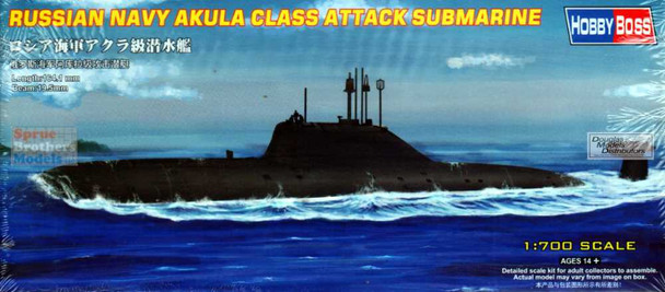 HBS87005 1:700 Hobby Boss Russian Navy Akula Class Attack Submarine