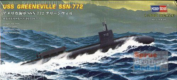 HBS87016 1:700 Hobby Boss USS Greenville Attack Submarine #87016