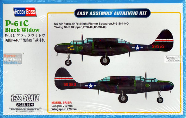 HBS87263 1:72 Hobby Boss US P-61C Black Widow