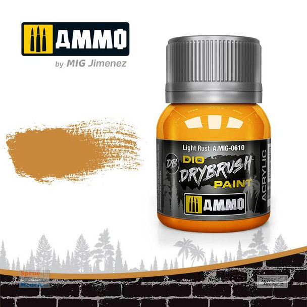 AMM0610 AMMO by Mig Dio Drybrush Paint - Light Rust (40ml bottle)