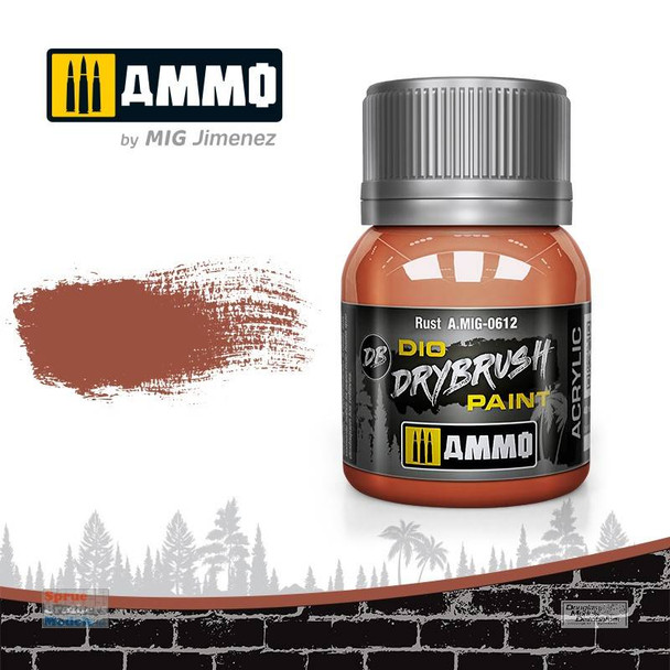 AMM0612 AMMO by Mig Dio Drybrush Paint -  Rust (40ml bottle)