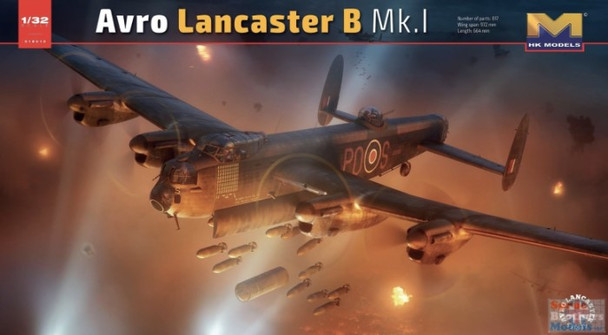 HKM01E10 1:32 HK Models Avro Lancaster B Mk.I (with Bonus Clear Parts)