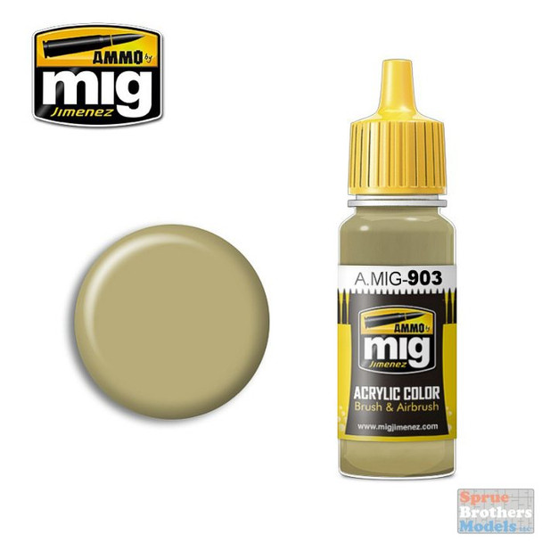 AMM0903 AMMO by Mig Acrylic Color - Dunkelgelb Light Base (17ml bottle)