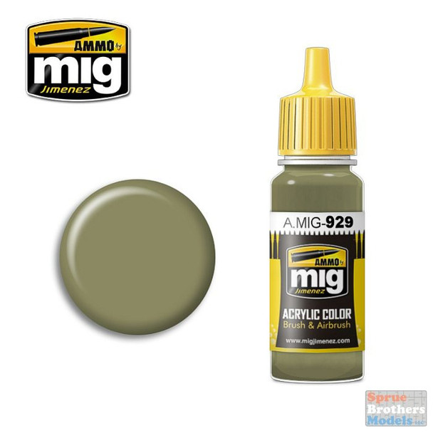 AMM0929 AMMO by Mig Acrylic Color - Olive Drab Shine (17ml bottle)