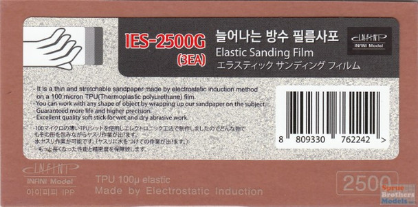 INFIES2500G Infini Model Elastic Sanding Film - 2500 Grit (3 pcs)