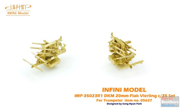 INFIMP35023R1 1:350 Infini Model DKM 20mm Flak Vierling C/35 Set (TRP kit)