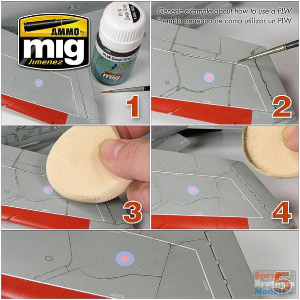 AMM1602 AMMO by Mig - Panel Line Wash: Deep Grey