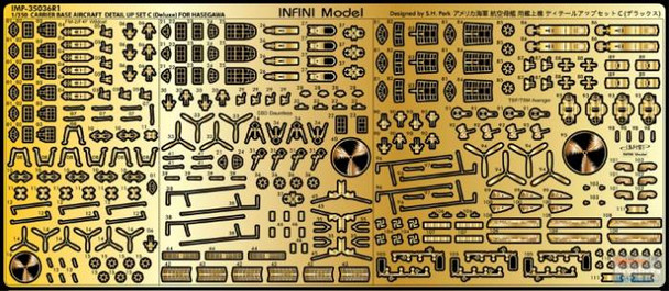 INFIMP35036R1 1:350 Infini Model USN Carrier Aircraft Detail Set C (Deluxe) FM2 F4F SBD TBF/TBM (HAS kit)