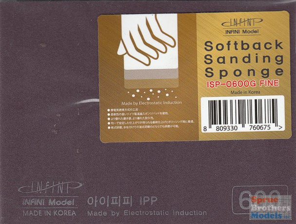 INFISP0600G Infini Model Softback Sanding Sponge - Fine / 600 Grit