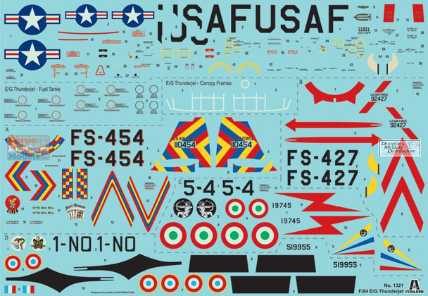 ITA1321 1:72 Italeri F-84E F-84G Thunderjet