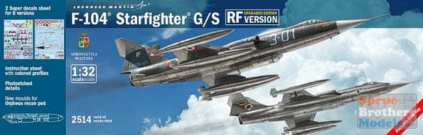 ITA2514 1:32 Italeri F-104G F-104S Starfighter Upgraded RF Version