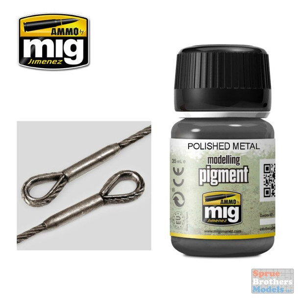 AMM3021 AMMO by Mig Modelling Pigment - Polished Metal