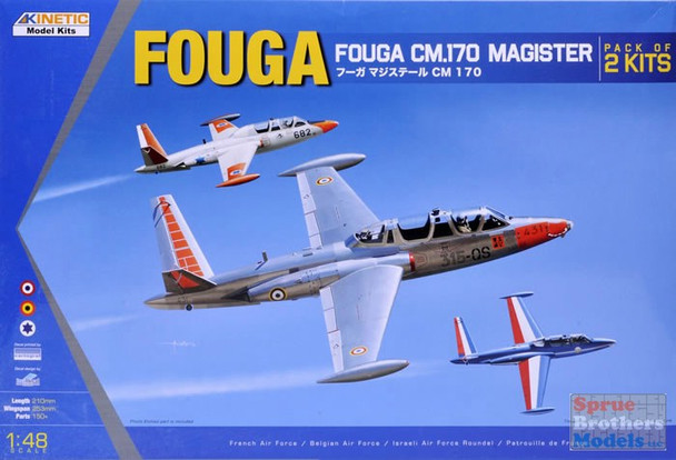 KIN48051 1:48 Kinetic Fouga CM.170 Magister (2 kits)