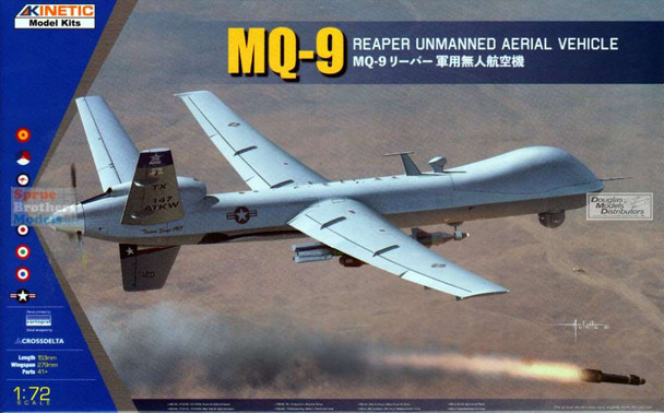 KIN72004 1:72 Kinetic MQ-9 Reaper Unmanned Aerial Vehicle