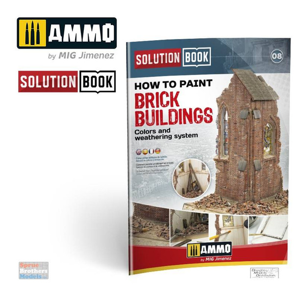 AMM6510 AMMO by Mig Solution Book - How To Paint Brick Buildings