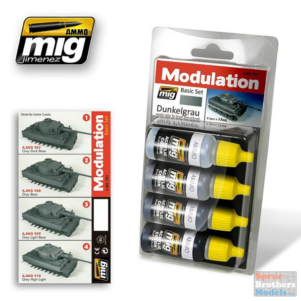 AMM7001 AMMO by Mig - Dunkelgrau Modulation Set