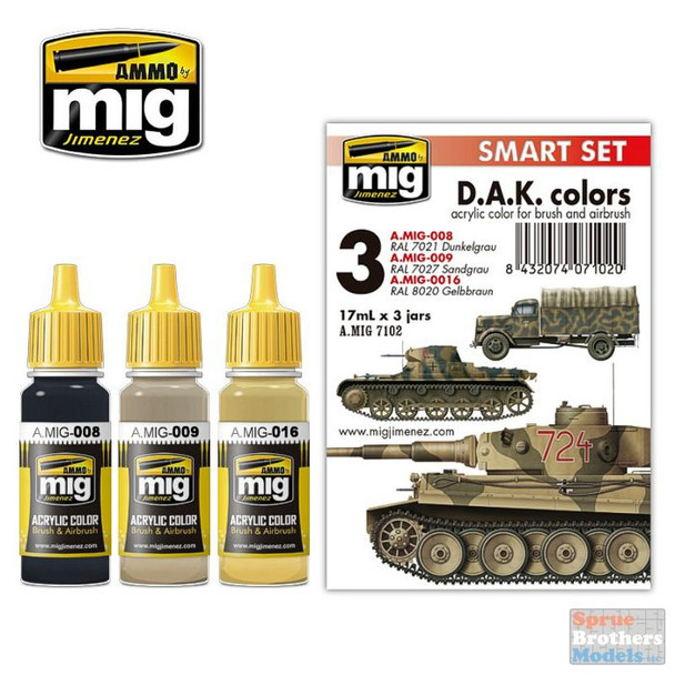 AMM7102 AMMO by Mig Smart Paint Set - DAK Colors