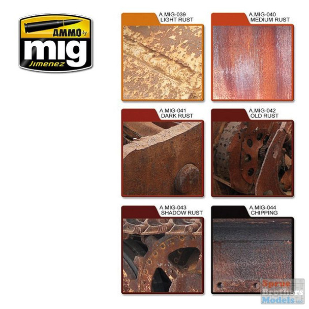 AMM7106 AMMO by Mig Paint Set - Rust Effects Colors