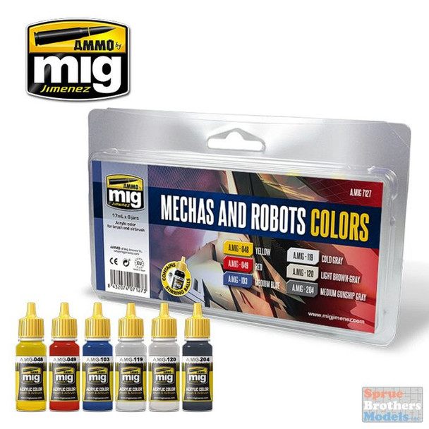 AMM7127 AMMO by Mig Paint Set - Mechas & Robots Colors