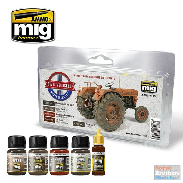 AMM7145 AMMO by Mig - Civil Vehicles Weathering Set