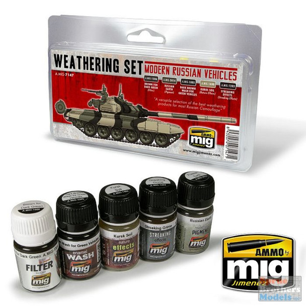 AMM7147 AMMO by Mig - Modern Russian Vehicles Weathering Set